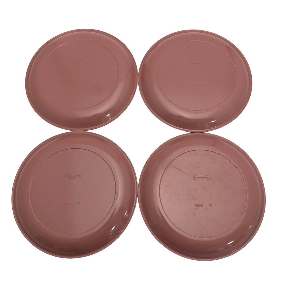 VTG Rubbermaid 3840 3838 3836 3813 Melamine Dusty Rose Pink Place Settings x 4 - Picture 9 of 12